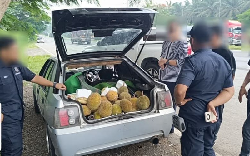 Penjaja buah, makanan Jalan Apas diarah berpindah