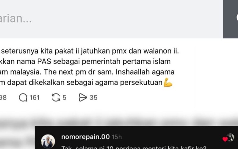 Lahirkan PM Islam pertama di Malaysia: Akaun pro Pas teruk dikecam