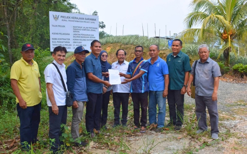 Tiga projek jalan pertanian RTP di Tebedu siap sepenuhnya, telan kos RM450,000