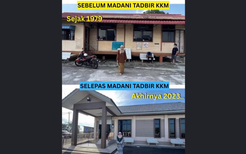 Klinik desa usang bertukar wajah, netizen puji PMX