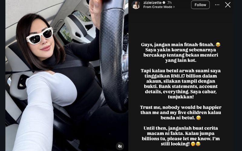 ‘Tunjuk penyata bank’ – Zizie Izette cabar penyebar dakwaan harta Bung Moktar RM1.17 bilion